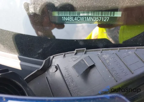 2021 Nissan Altima Sr Intelligent Awd из США, поврежденный, VIN 1N4BL4CW1MN357127